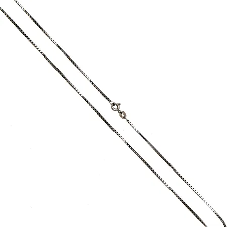 Venetsia-kaulaketju, pituus 45cm, leveys 1,2mm, 585 valkokulta, Paino: 4,9 g