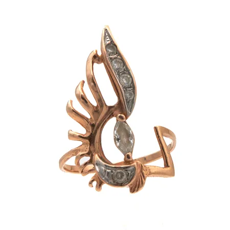 Kivisormus, koko 18, 585br,  Paino: 2,7 g