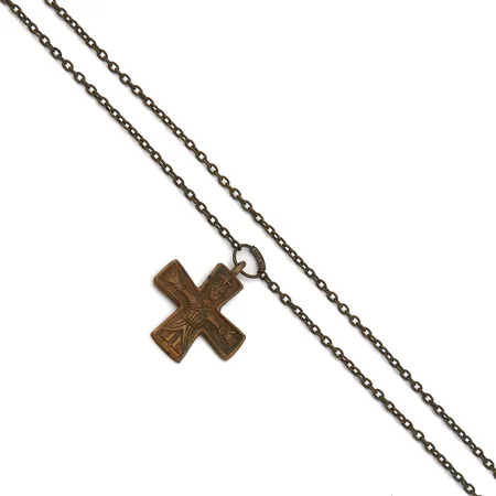 Kaulakoru Kalevala Koru, Maarian taskulanristi, ketjun pituus 80cm, pronssia