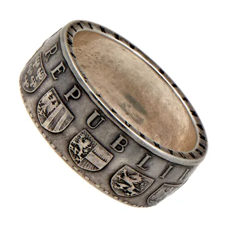 Sormus, koko 21¼, ei leimoja, 925, Paino: 11,4 g