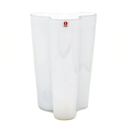 Aalto-maljakko, Iittala, valkoinen 251mm, lasr.sign Ei lähetetä