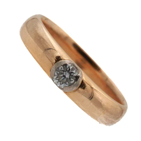 Timanttisormus 1xn.0.17ct, 17½, 750,  Paino: 5 g