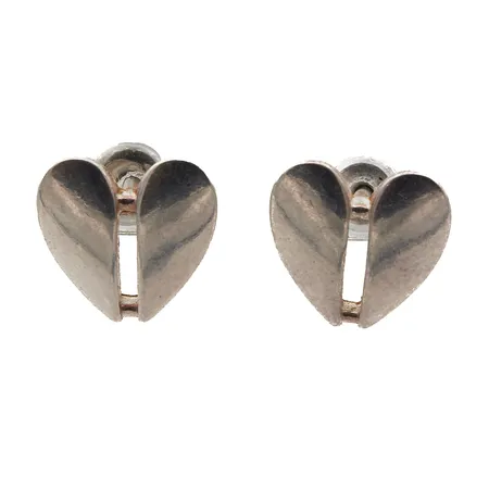 Korvakorut, Kalevala "kaksin", korkeus 10mm, taustat metallia, 925br, Paino: 1,9 g