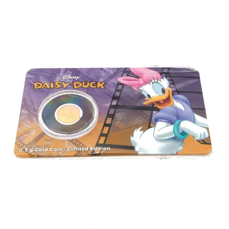 Kultaraha, 2 dollaria,  Disney Daisy Duck, limiten edition, nro 0462, 999,  Paino: 0,5 g