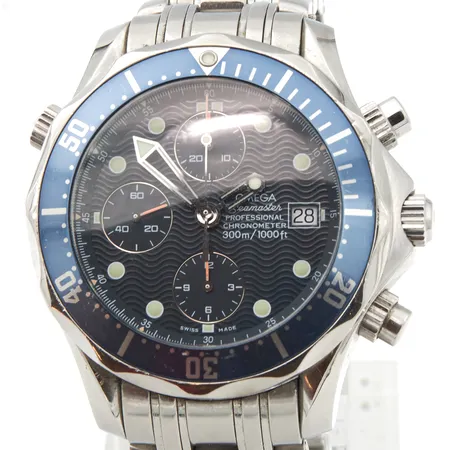 Teräsrannekello Omega Seamaster Professional Chronometer 300m/1000ft, automaatti, Swiss Made, ref: 25998000, S:N 80638060, caliber 1164, rungon Ø42mm, pientä käytön jälkeä, teräsrannekkeen pituus 195mm, paperit, ohjekirja ja kulunut laatikko  Paino: 0 g