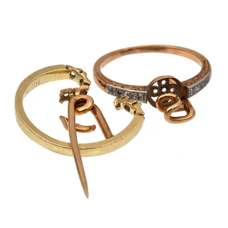 Viallisia kultakoruja, 585br, Paino: 5,3 g