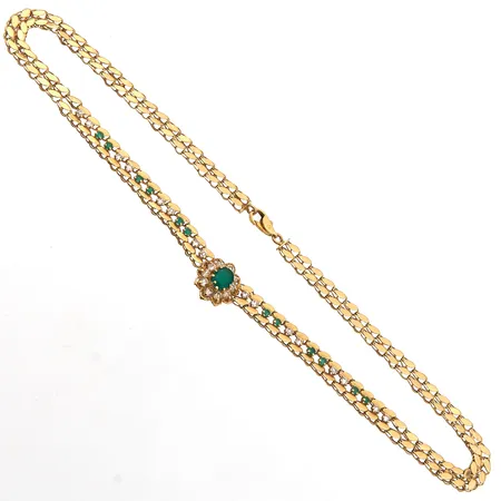 Kaulakoru kivillä, pituus 42.5cm, 750br,  Paino: 20,5 g