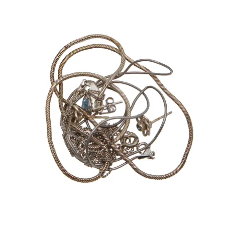 Hopeakoruja, osa viallisia, 800-925br, Paino: 14,1 g