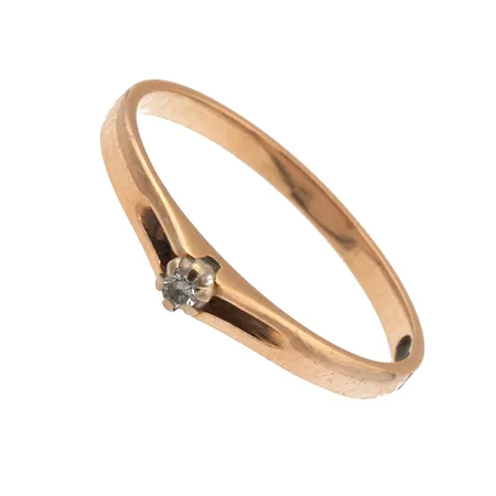 Timanttisormus 1xn.0.01ct, koko 17¼, 750,  Paino: 1,7 g