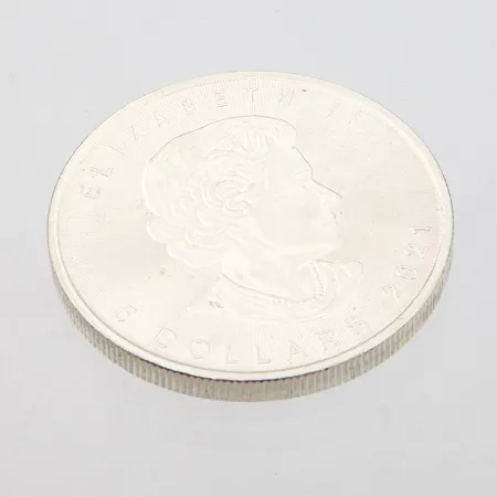 Hopearaha, 5 dollaria, 2021, Canada, 1 Oz, 999h, Paino: 31,1 g