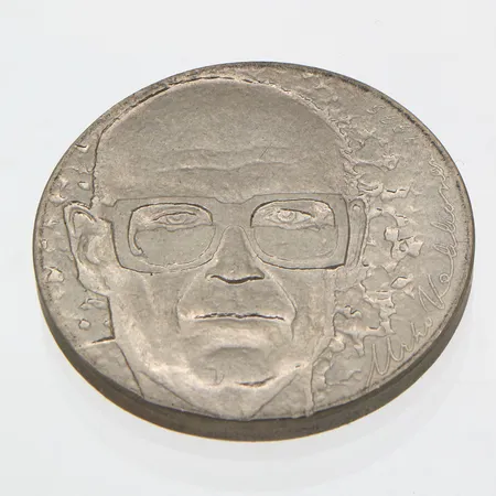 Juhlaraha, Urho Kekkonen 1975, nimellisarvo 10 mk, 500 Paino: 23,5 g