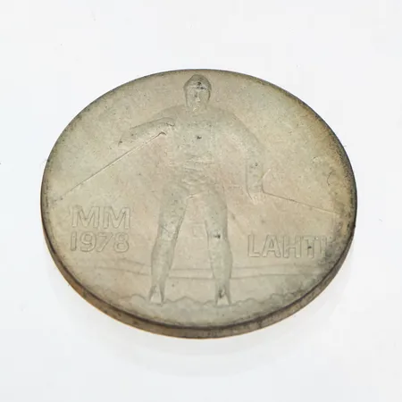 Juhlaraha, Lahti MM 1978, nimellisarvo 25mk, 500, Paino: 26,6 g