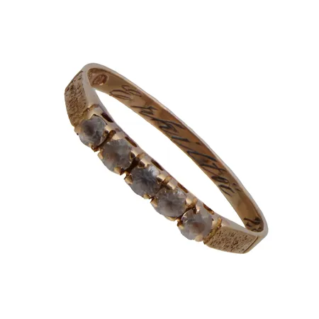 Viallinen kivisormus, 585br, Paino: 2 g