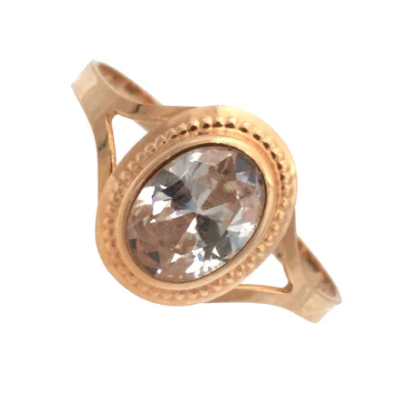 Kivisormus, koko 16¾, 585br,  Paino: 1,3 g