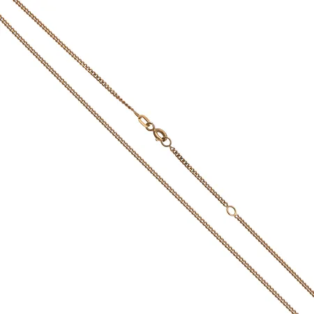 Panssarikaulaketju, pituus 43-46cm, leveys 1mm, Kultajousi Oy, 585, Paino: 3,9 g