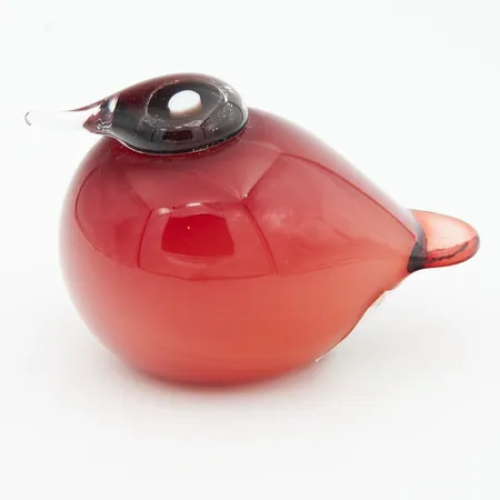 Lasilintu Oiva Toikka, Kuukkunen, 8,5x5,5cm, signeeraus O. Toikka Iittala, karpalo