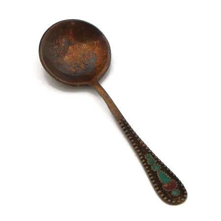 Emaloitu suolalusikka, CCCP, pituus 52mm, 875br, Paino: 3,4 g