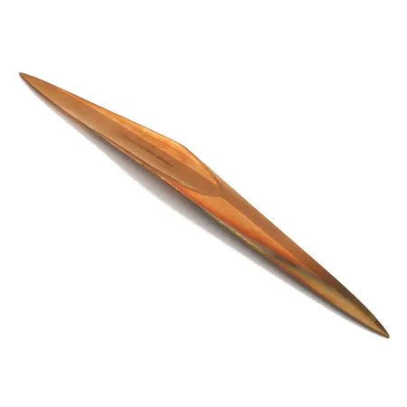  Kirjeveitsi Kultakeskus, pituus 210mm, design Tapio Wirkkala, alkuperäinen laatikko, pronssia