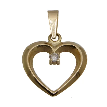 Sydänriipus kivellä, korkeus 24mm, 585,  Paino: 1,1 g