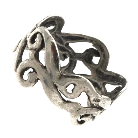 Kuvioitu sormus, koko 17¼, 925,  Paino: 2,3 g