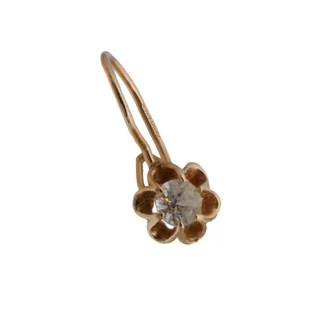 Viallinen korvakoru, 585br, Paino: 0,4 g