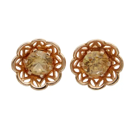 Kivikorvakorut, korkeus 12mm, ei taustoja, 585br, Paino: 2,4 g