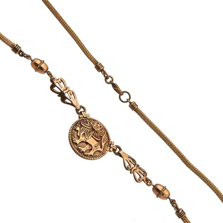 Kaulakoru, Aurinko Leijona, Kalevala koru, pituus 46cm, pronssia,