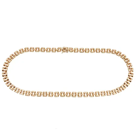 Kaulakoru, pituus 44,5cm, leveys 7mm, 585,  Paino: 21,3 g