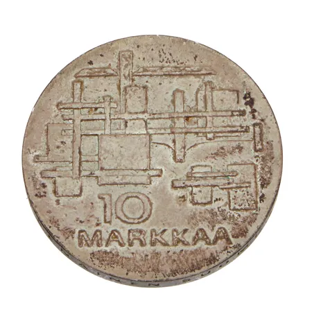 Juhlaraha, 10 markkaa, Itsenäinen Suomi 50 vuotta 1917 -1967, Suomi, 900,  Paino: 23,9 g