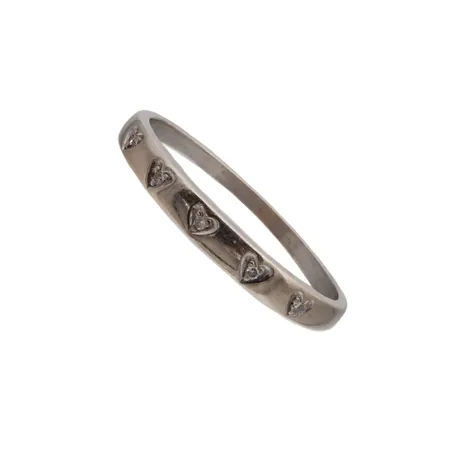 Timanttisormus 5xn.0.005ct, koko 19, 585 valkokulta, Paino: 2,1 g