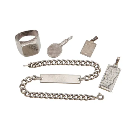 Hopeakoruja, osa viallisia, 830-925,  Paino: 25,9 g