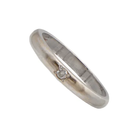 Timanttisormus 1xn.0.02ct, koko 17, 585 valkokulta,  Paino: 2,6 g