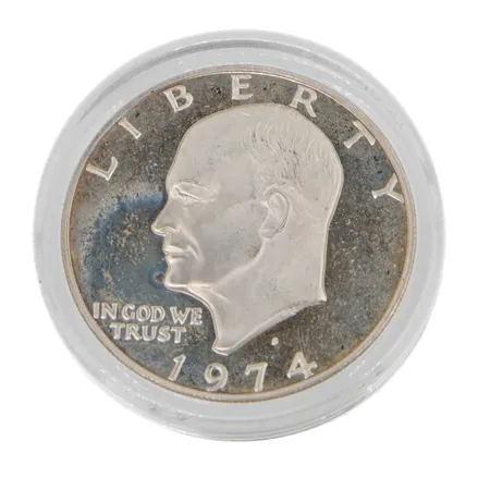 Hopearaha, 1 Dollari, USA, 1974, Eisenhower, 400, Paino: 24,6 g