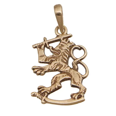 Leijona-riipus, korkeus 39mm, leveys 21mm, 585,  Paino: 5 g