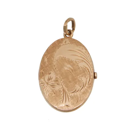 Kuvioitu medaljonki, korkeus 33mm, 585br, Paino: 5 g