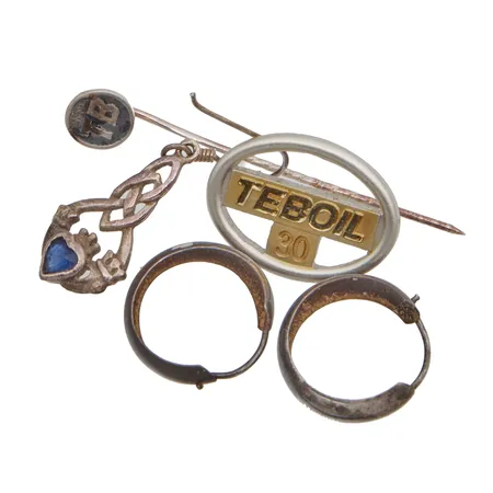 Hopeakoruja, osa viallisia, 925br, Paino: 5,9 g