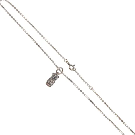 Kaulakoru, Kalevala Koru, Fauna Minerva, ketjun pituus 42-45cm, riipuksen korkeus 22mm, 925 Paino: 7,3 g