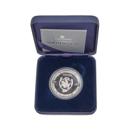 Hopearaha, 20 Euroa, Liettua 2015, 925, Paino: 28,3 g