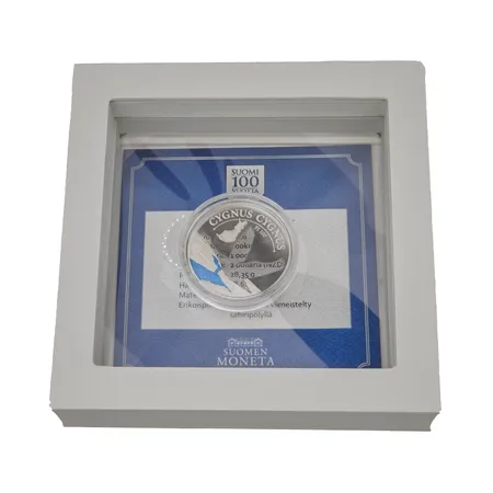 Hopearaha, 2 Dollaria (NZD), 2016 Cookinsaaret, Laulujoutsen, 925, Paino: 28,3 g