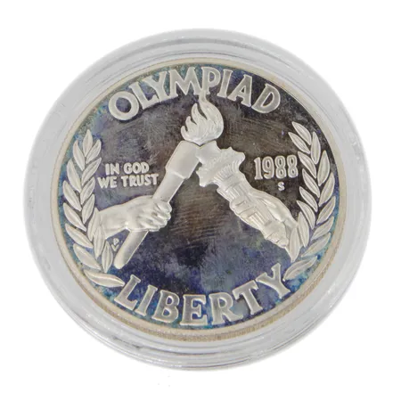 Hopearaha, 1 Dollaria, USA, 1988, Olympia Seoul, 900,  Paino: 26,7 g