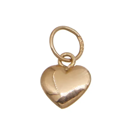Sydän-riipus, korkeus 10mm, 585, Paino: 0,1 g