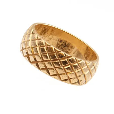 Kuvioitu-sormus, koko 16½, kaiverrettu, 750, Paino: 6,5 g