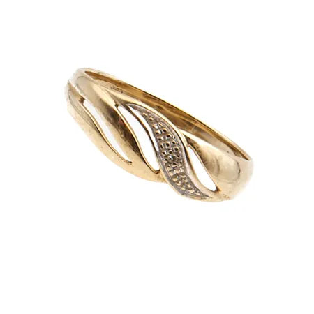 Timanttisormus 1xn.0.005ct, koko 16½, 585, Paino: 1,7 g