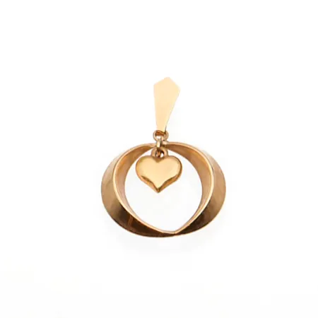 Sydän-riipus, korkeus 28mm, leveys 20mm, 585, Paino: 1 g