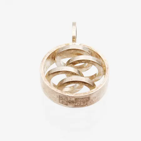 Riipus, korkeus 28mm, design Elis Kauppi, Kupittaan kulta, vuodelta 1966, 916, Paino: 6,9 g