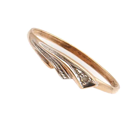 Timanttisormus 1xn0.005ct, koko 18¼, 585br,  Paino: 0,9 g