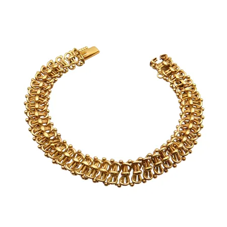 Ranneketju, pituus 195mm, leveys 11mm, käytön jälkiä, 585,  Paino: 28,6 g