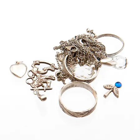 Hopeakoruja, osa viallisia, 800-925br,  Paino: 26,5 g