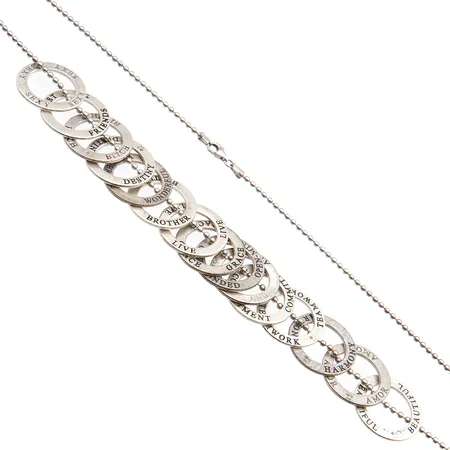 Kaulakoru, pituus 80cm, 925,  Paino: 48,1 g