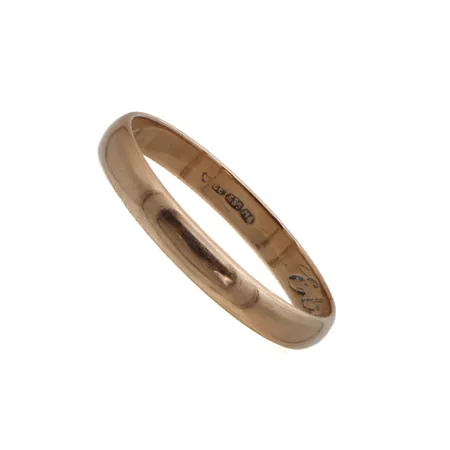 Sileä sormus, kaiverrettu, koko 19, 585, Paino: 1,9 g